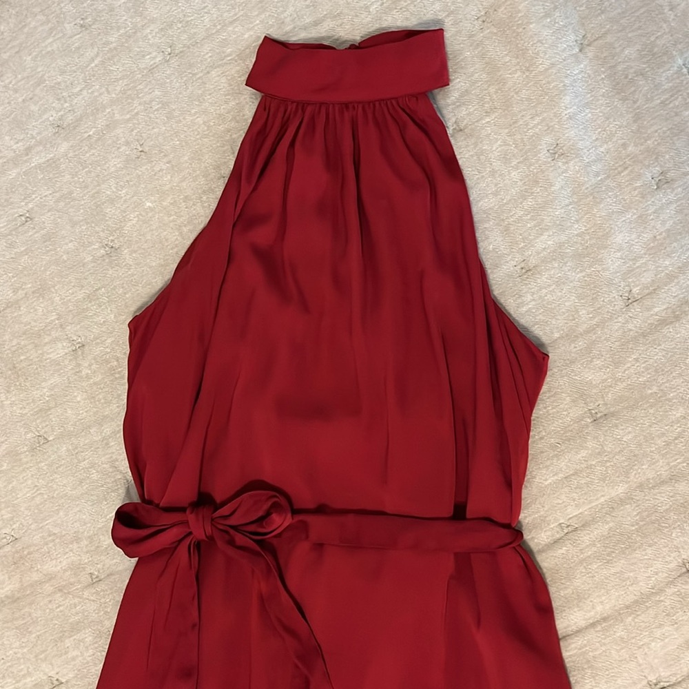 BR halter style burgundy wine dress - Picture 4 of 7